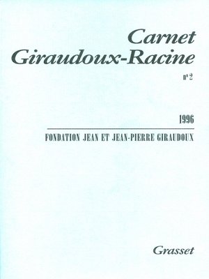 cover image of Carnet Giraudoux Racine Tome 2